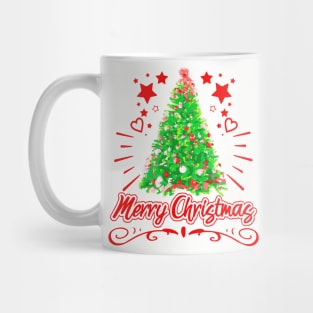 Christmas Tree Merry Christmas Red Mug